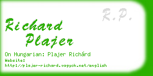 richard plajer business card